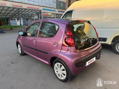 Peugeot, 107, 1000, 68, бензин, хэтчбек, робот, передний привод, среднее состояние, левый, фиолетовый, 690 000 ₽