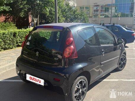 Peugeot, 107, 1000, 68 / 50 при 6000, бензин, хэтчбек, робот, передний привод, среднее состояние, левый, черный, 360 000 ₽